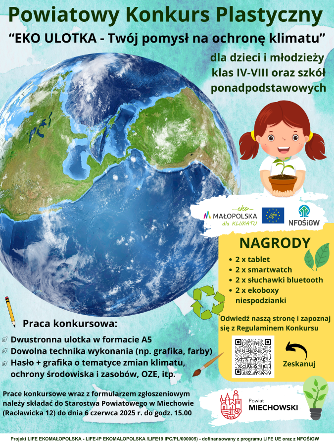 Plakat zawiera informacje o konkursie
